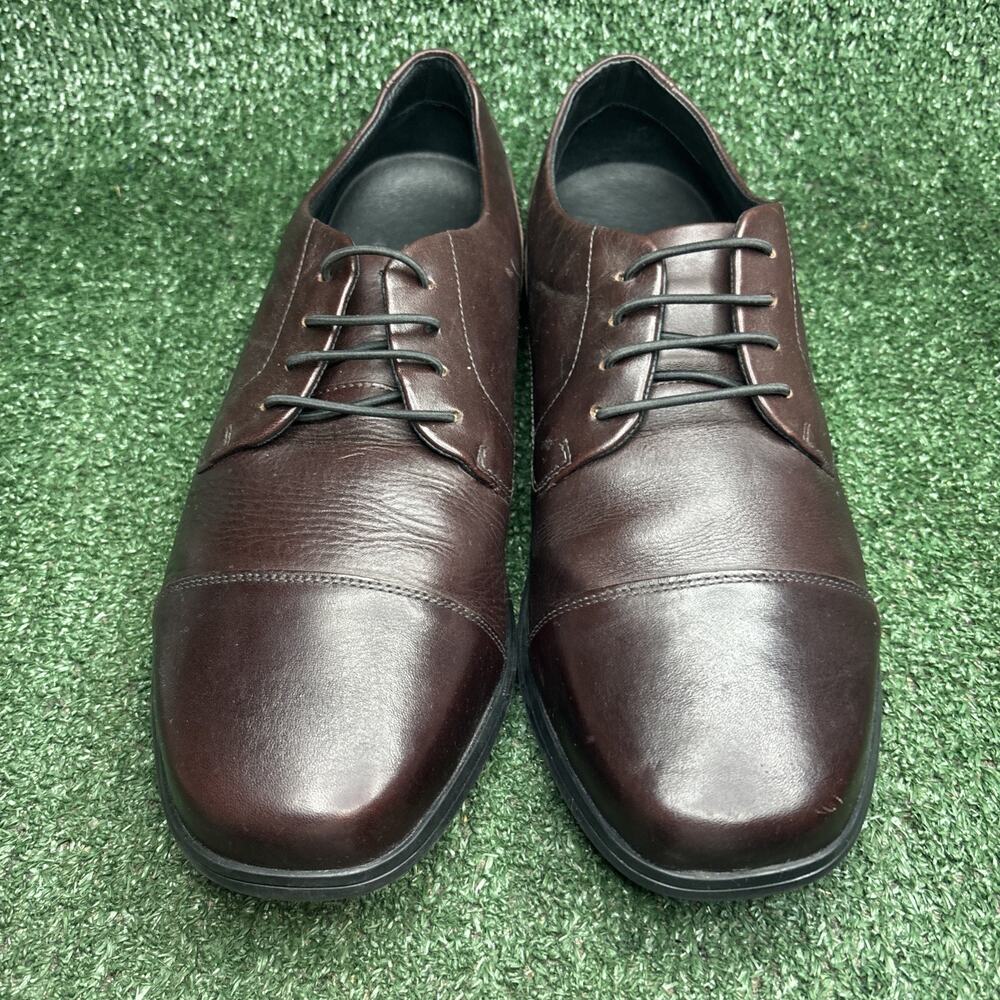 Birchbury Brenston Burgundy Leather Minimalist Oxford Dress Shoe Mens Size 12 - Picture 2 of 12